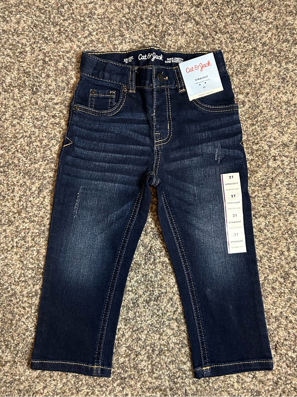 Cat & Jack Dark Blue Stretch Straight Leg Jeans for Kids